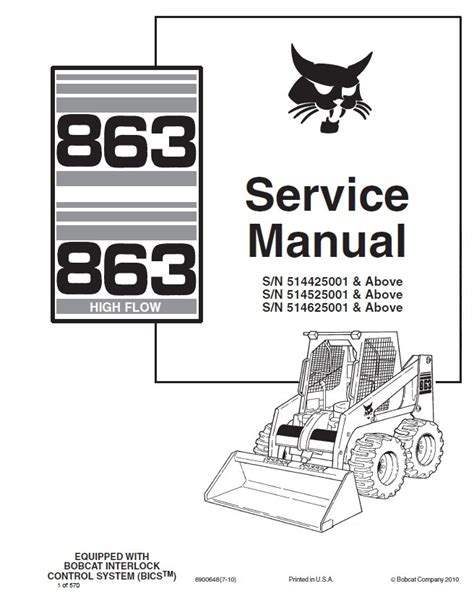 bobcat diagnostic service manual pdf